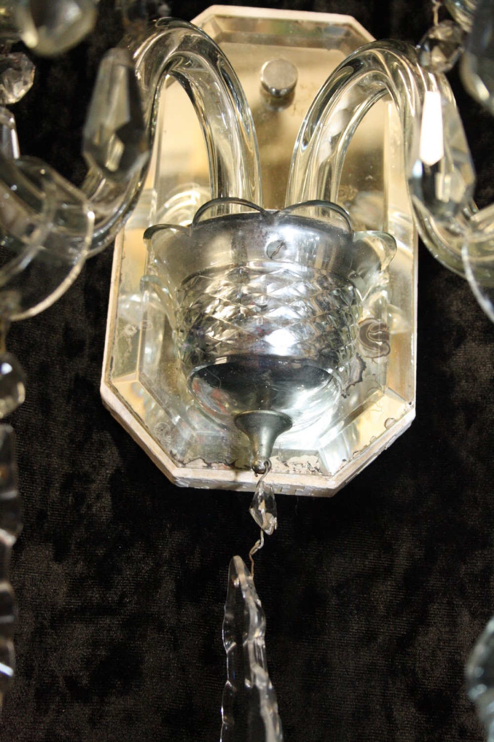 Early 20th century crystal wall bracket View VI