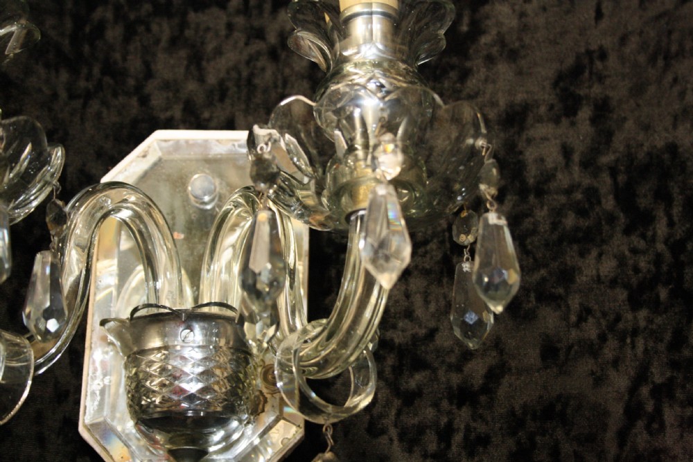 Early 20th century crystal wall bracket View VII