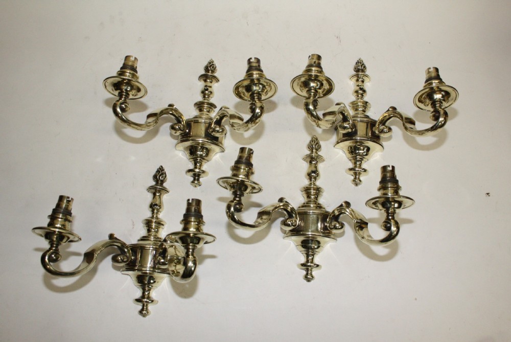 Set of four early 20th century wall lights