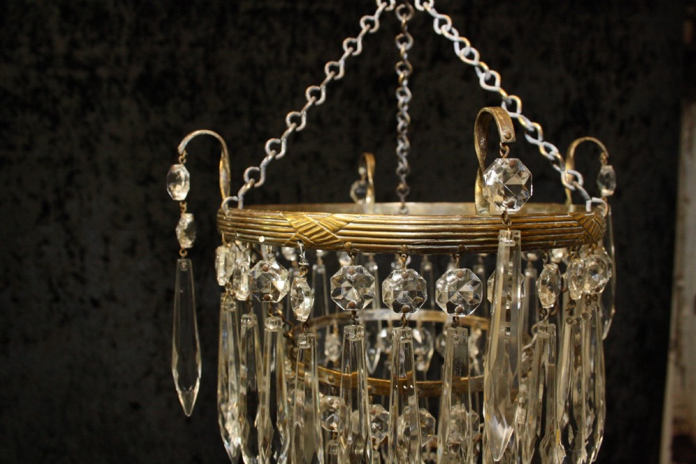 Early 20th century Brass frame spike chandelier View V