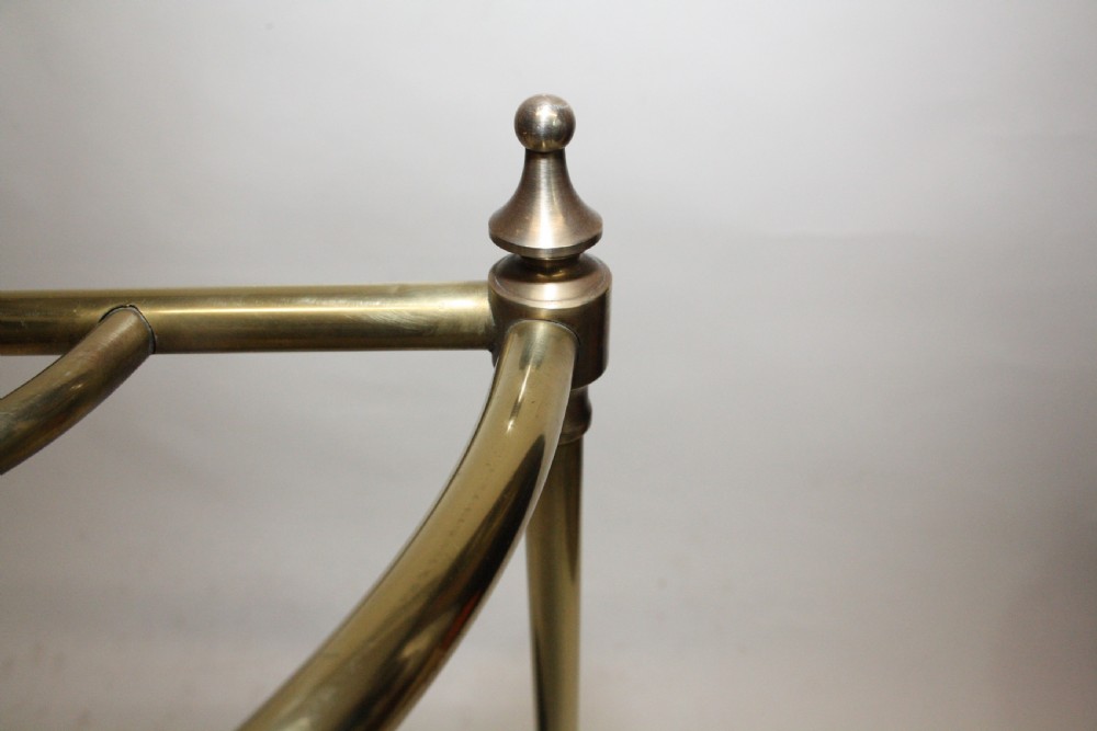 Early 20th century Demilune brass stick stand View III