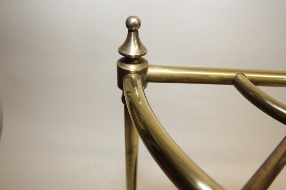 Early 20th century Demilune brass stick stand View IV