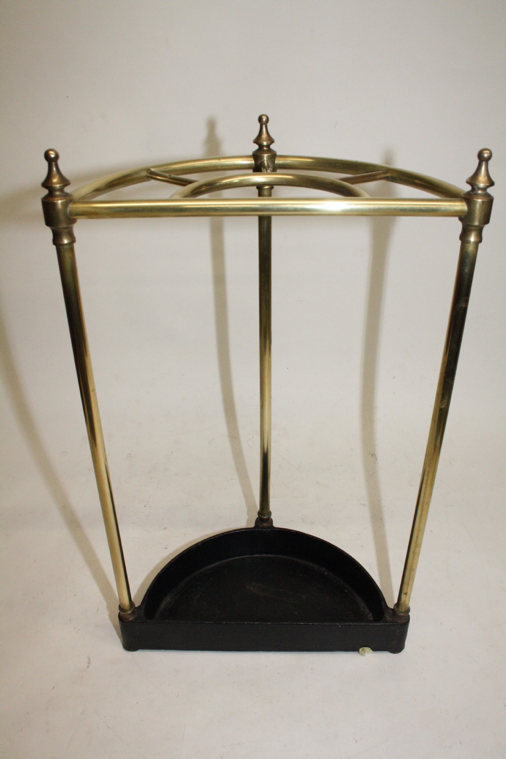 Early 20th century Demilune brass stick stand View VII