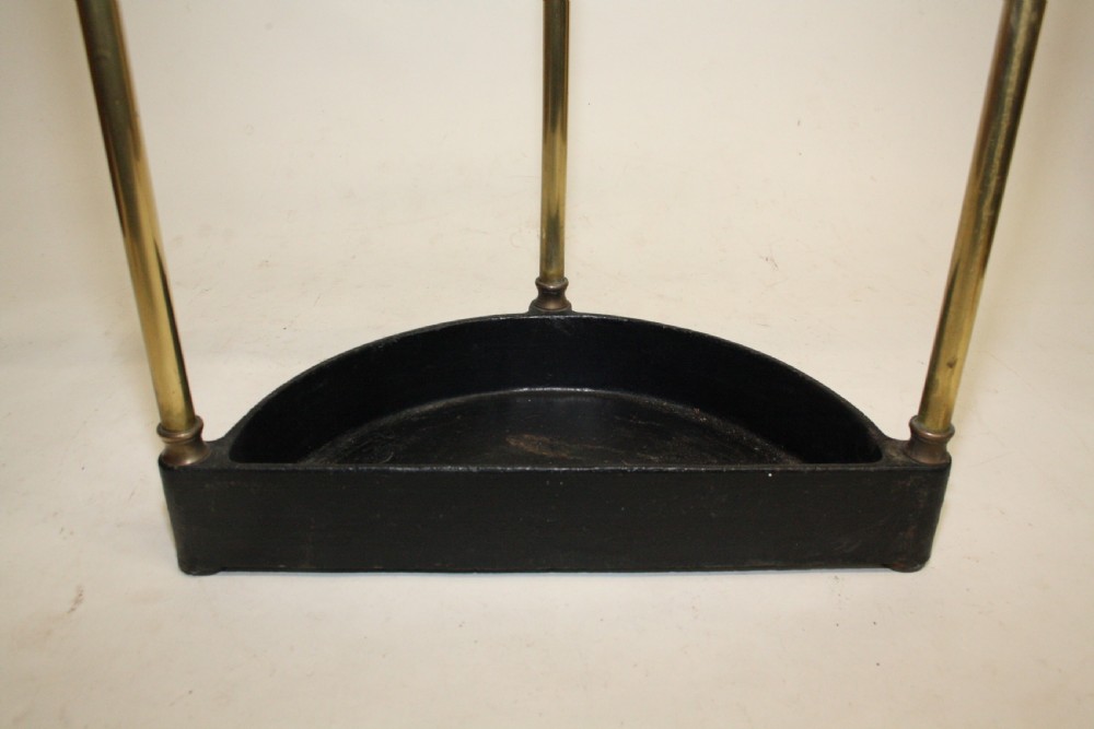 Early 20th century Demilune brass stick stand View VIII