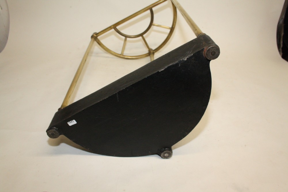 Early 20th century Demilune brass stick stand View IX