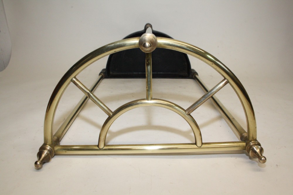 Early 20th century Demilune brass stick stand View XII