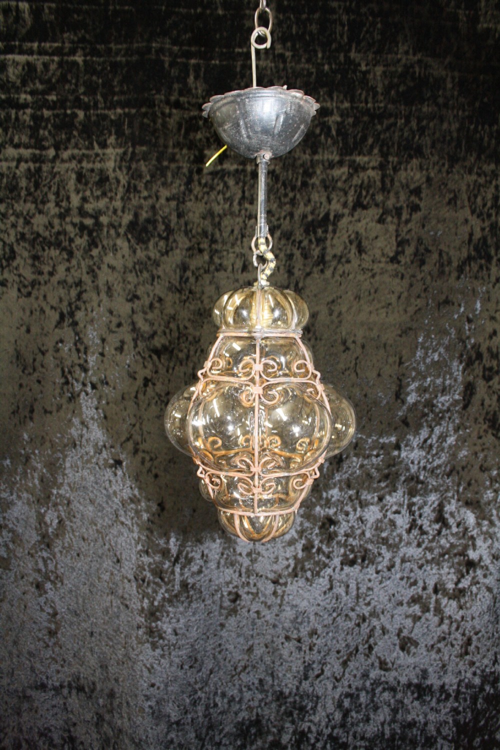 Early 20th century French Glass hall light