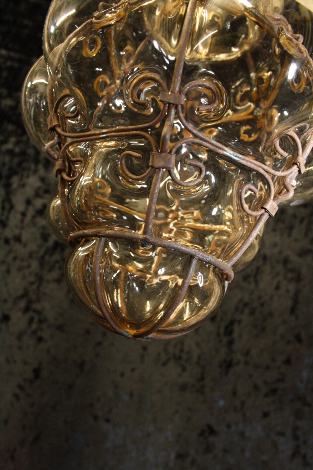 Early 20th century French Glass hall light View V
