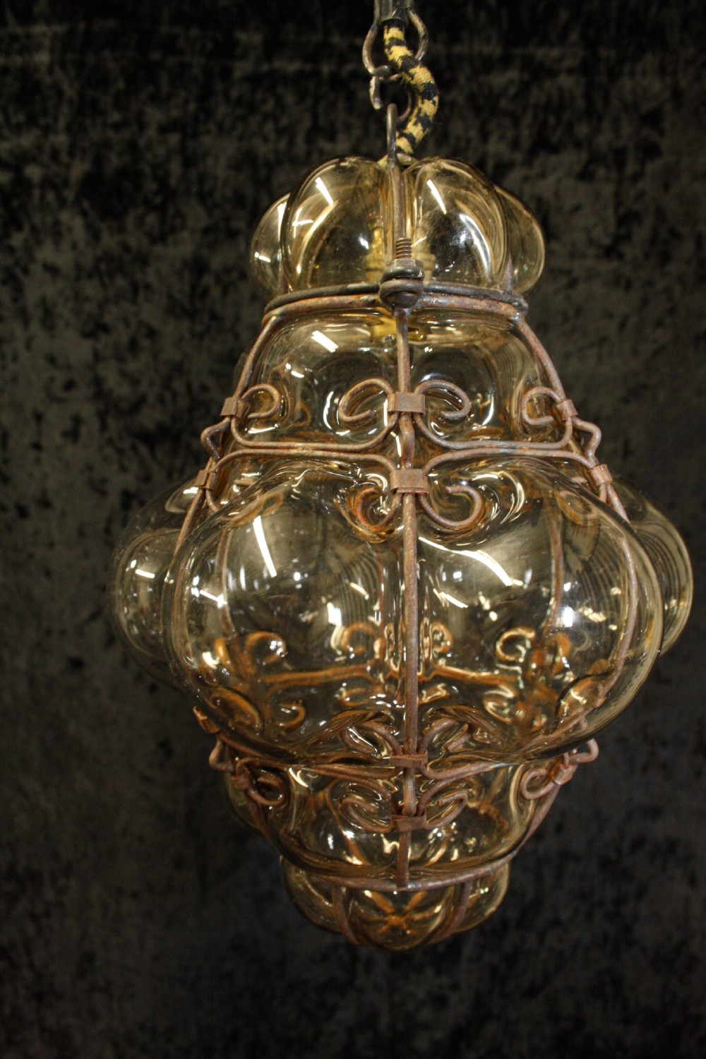 Early 20th century French Glass hall light View VI