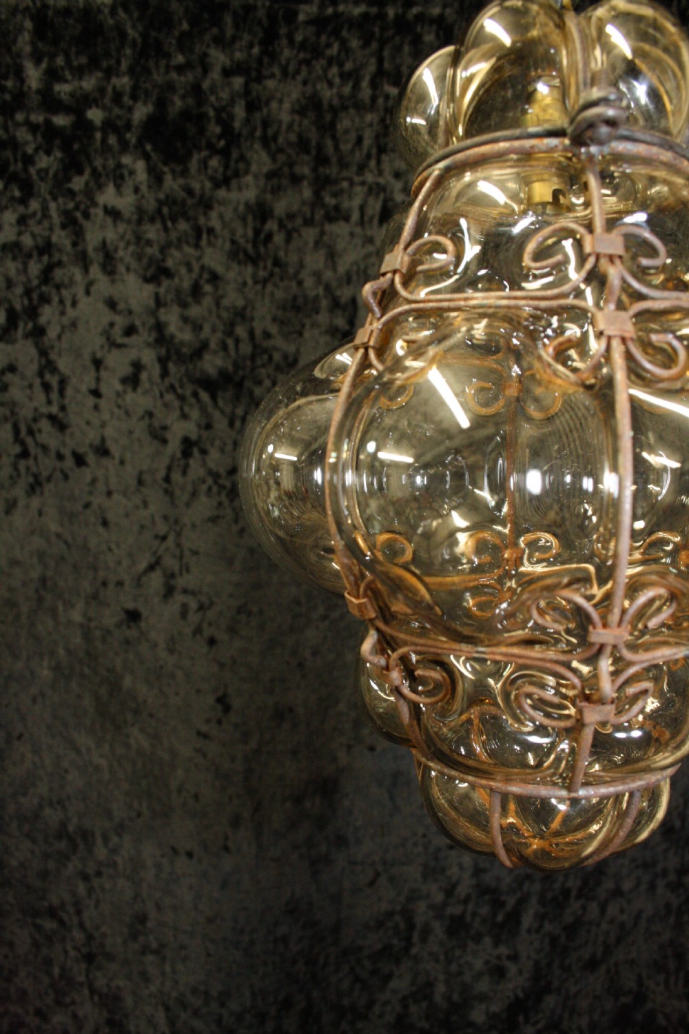 Early 20th century French Glass hall light View VII