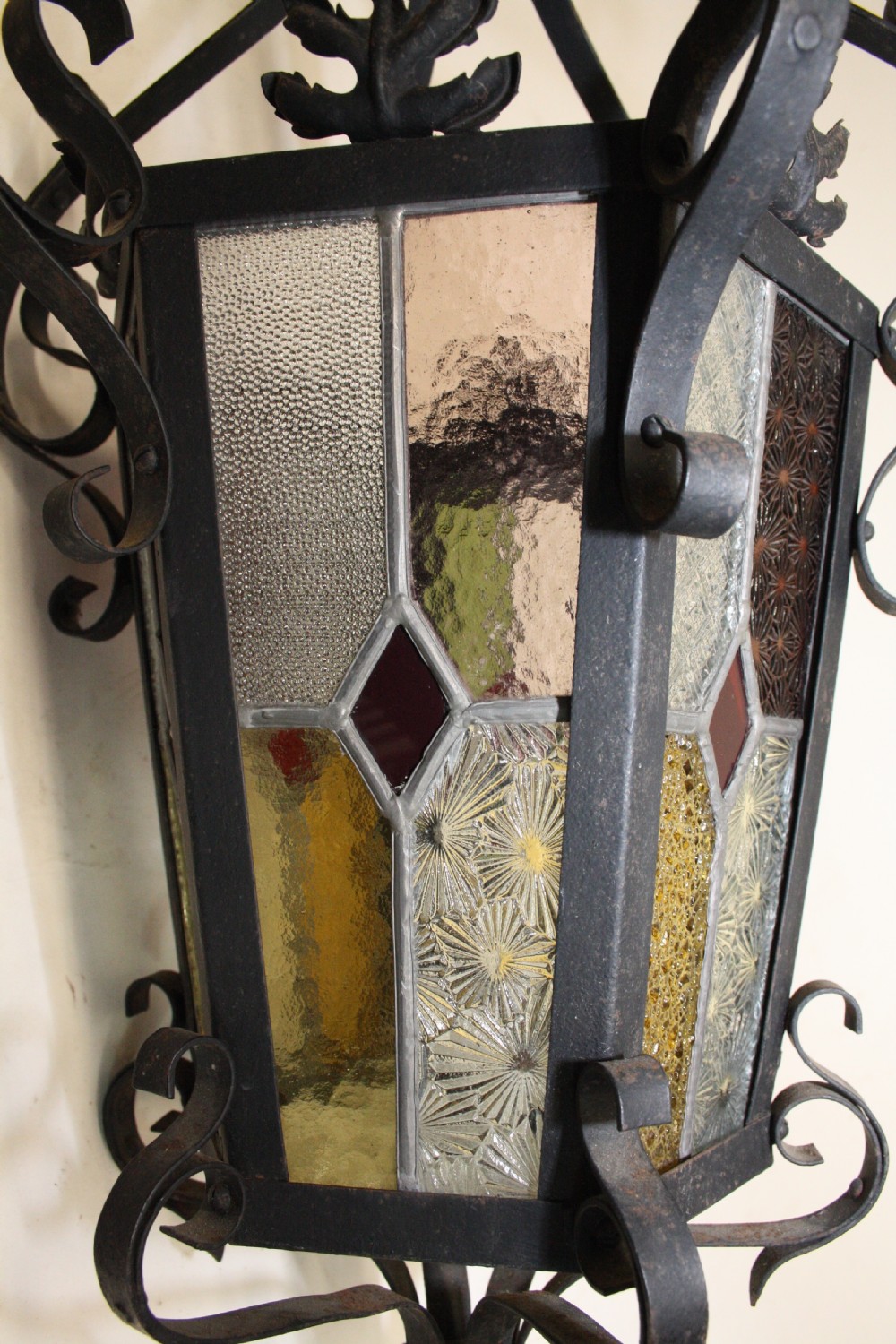 Early 20th century Stained glass porch light View III