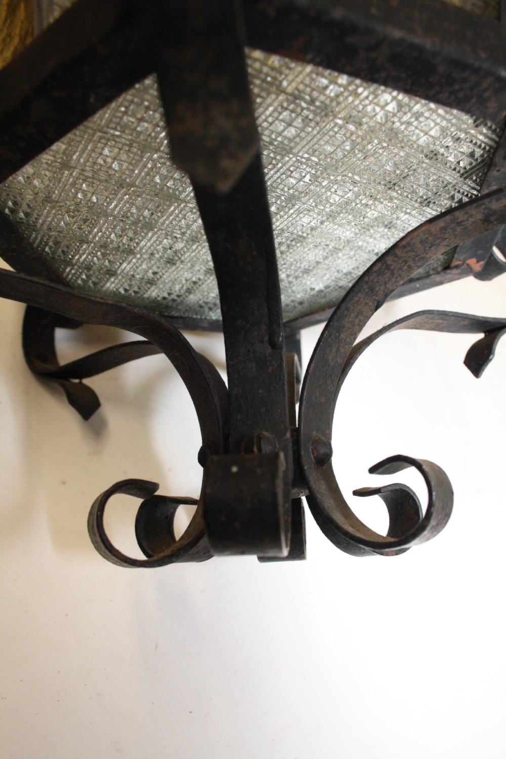 Early 20th century Stained glass porch light View IV