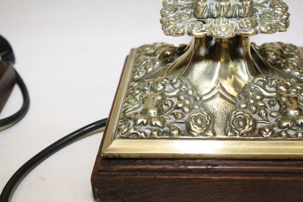 Early 20th century Pair of brass lamps View VIII