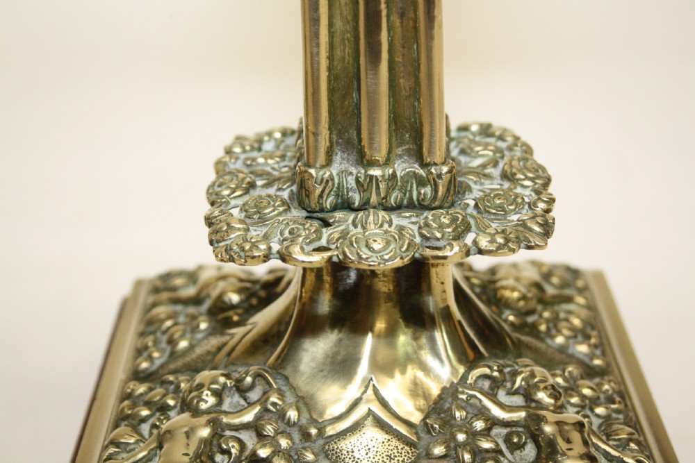 Early 20th century Pair of brass lamps View IX