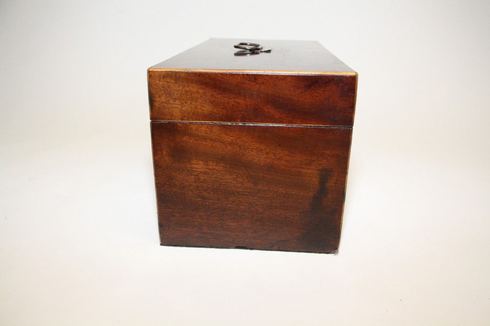 19th Century mahogany tea caddy with bowl View VI