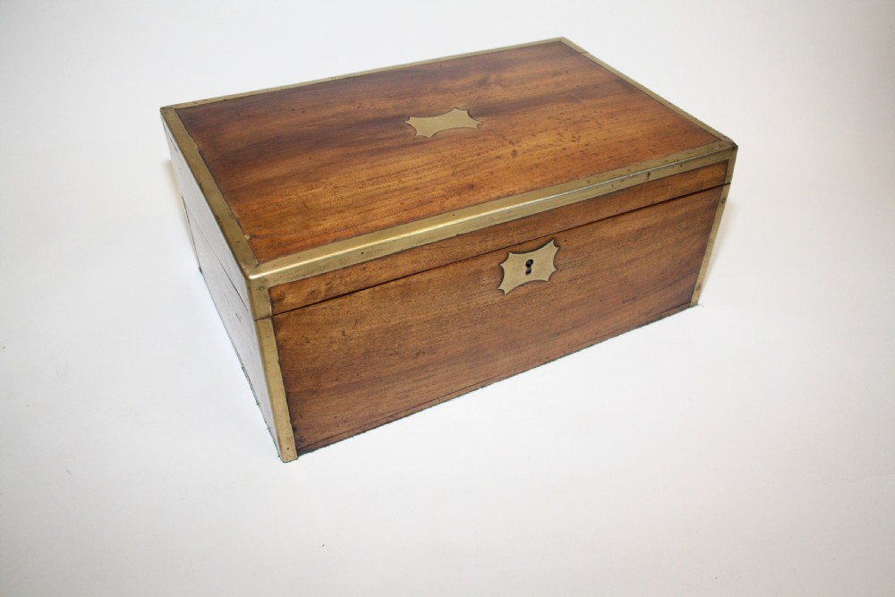 Early 19th century writing slope in teak