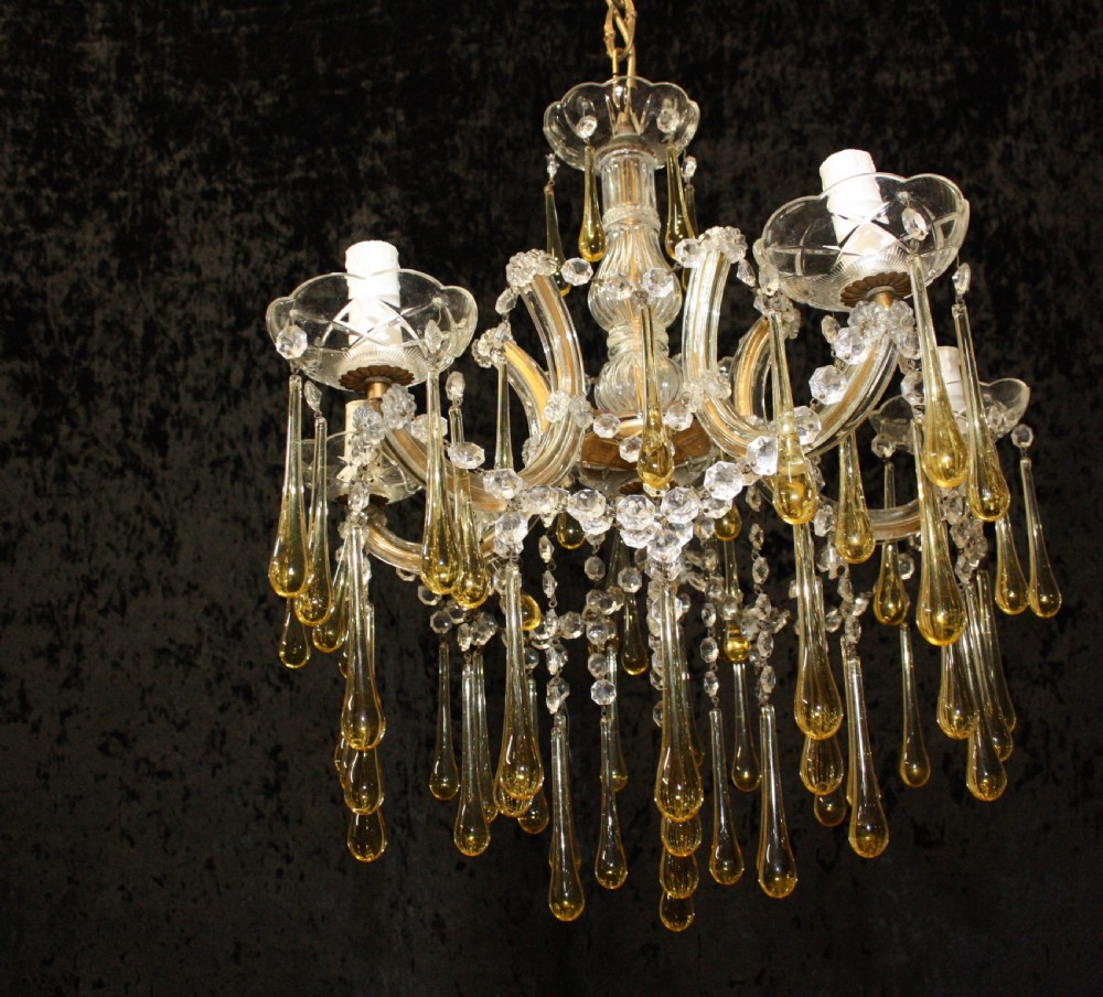 Early 20th century five arm chandelier View XIII
