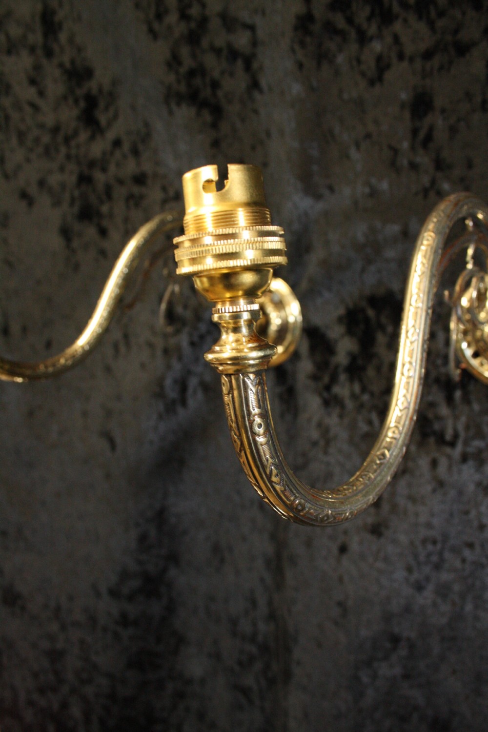 Pair of Brass wall lights View II