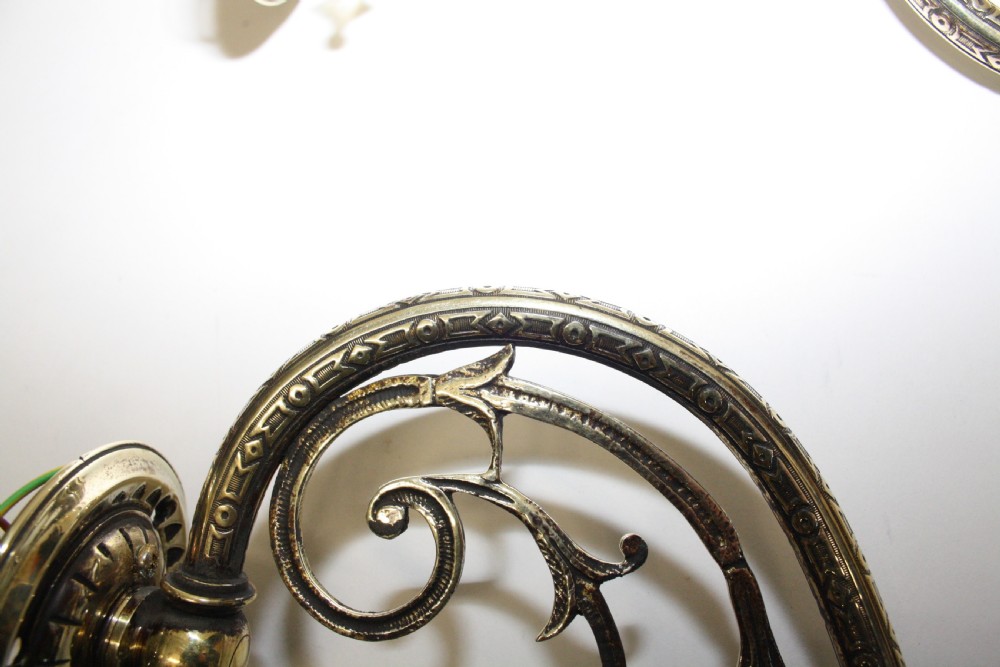 Pair of Brass wall lights View V