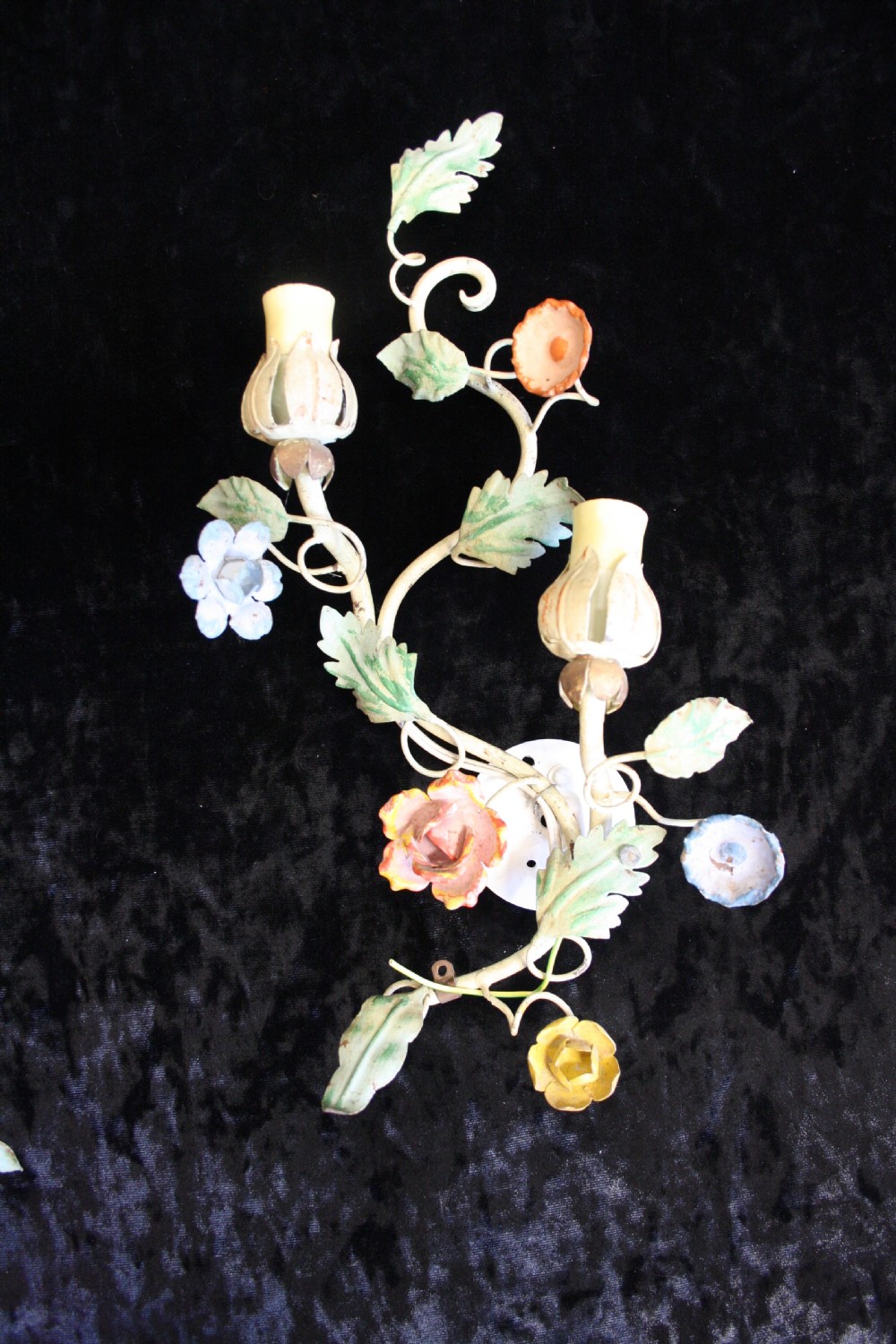  Floral painted wall lights