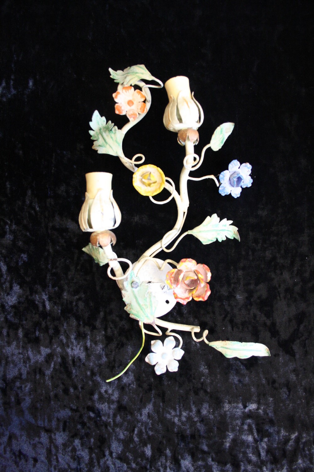  Floral painted wall lights View II