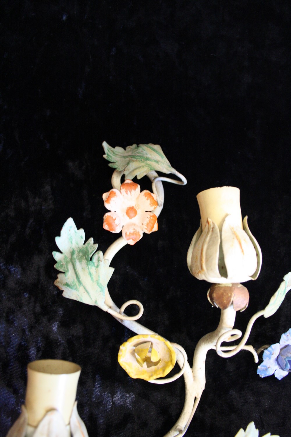  Floral painted wall lights View III