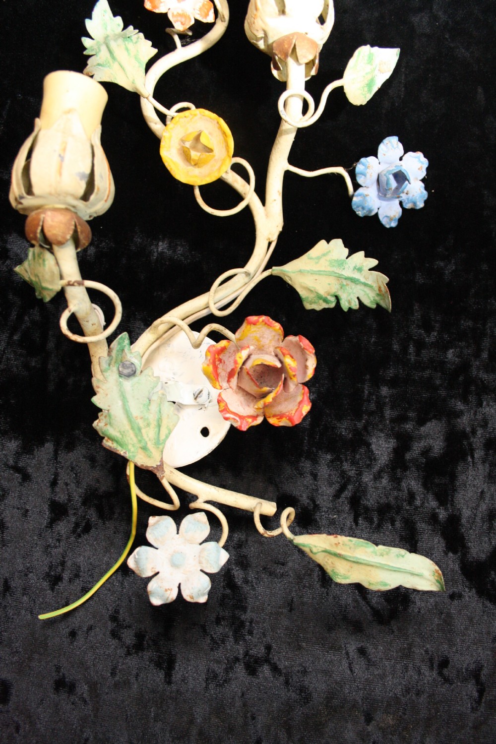  Floral painted wall lights View IV