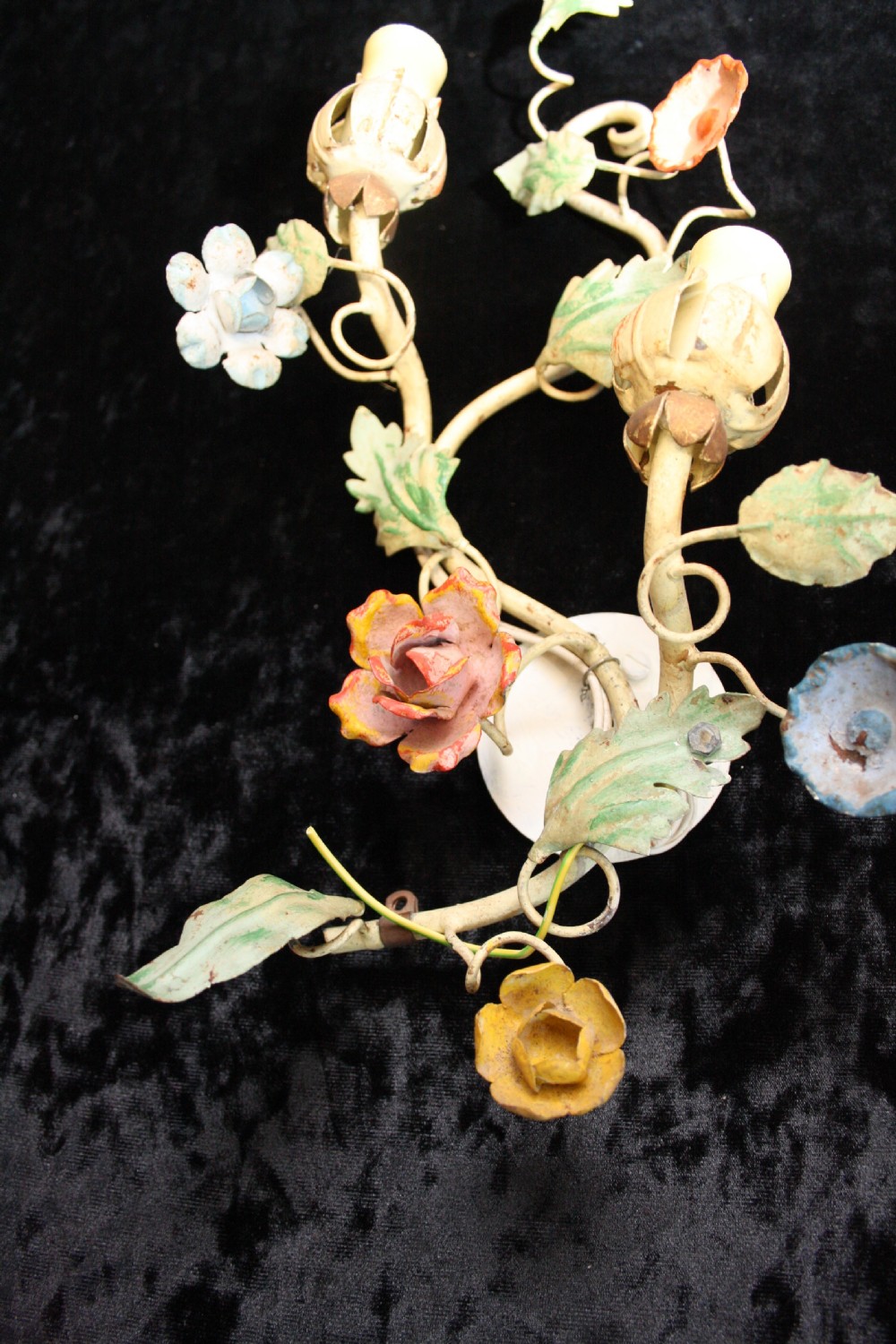  Floral painted wall lights View VIII