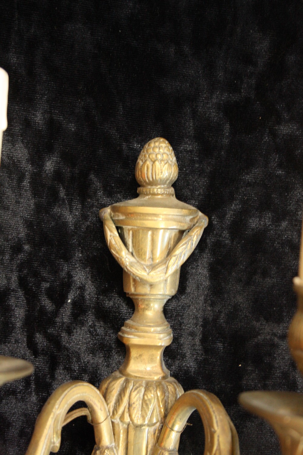 Pair of brass wall lights View III
