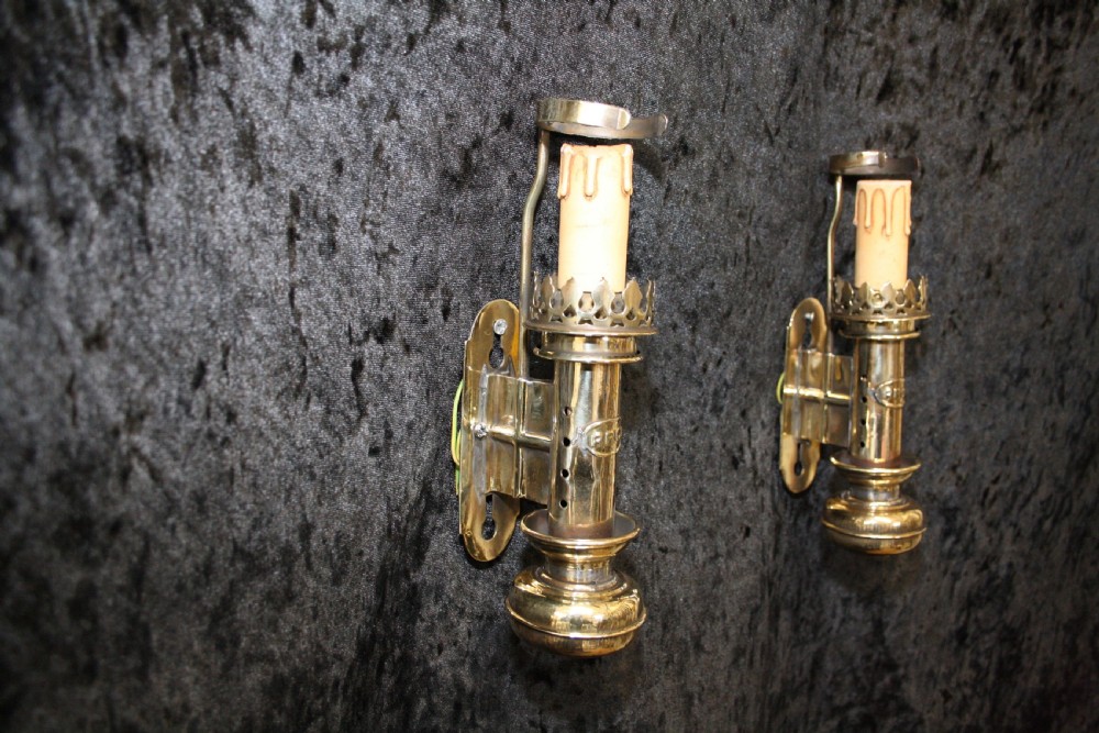 Pair of railcarrage wall lights