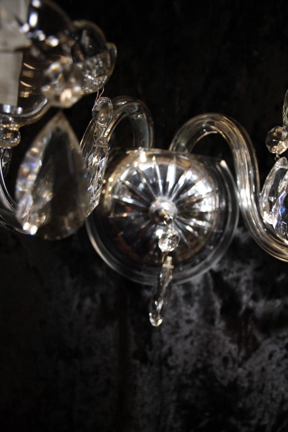 Six early 20th century in cut wall lights View IV