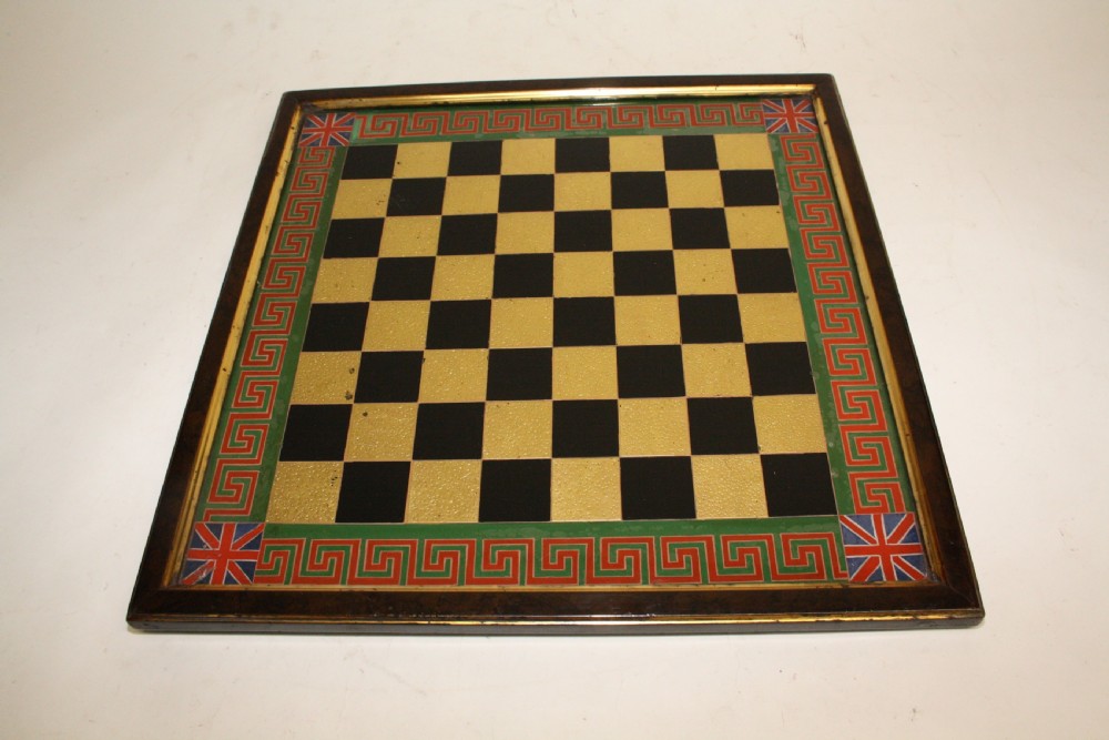 19th-century Glass chessboard