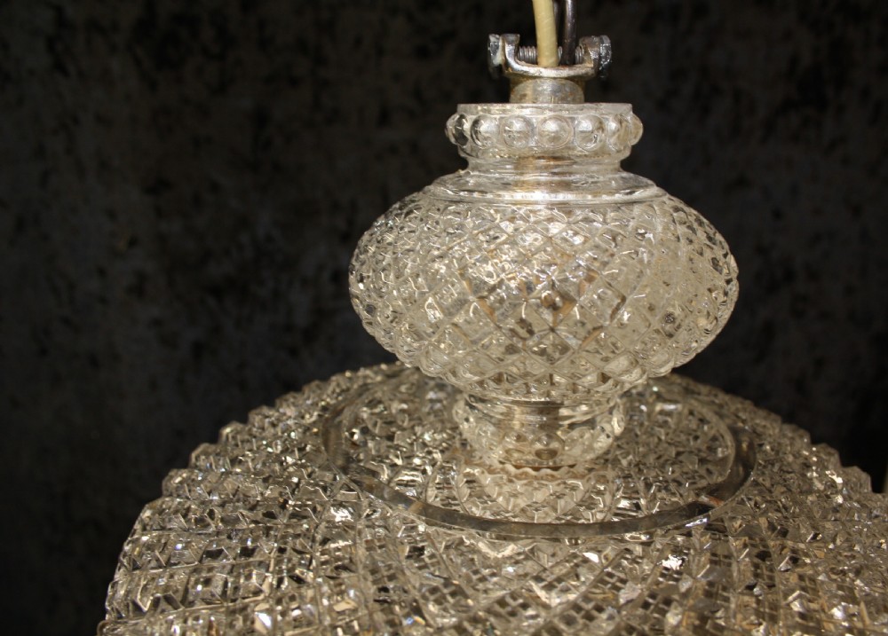 Early 20th century dome top crystal chandelier View II