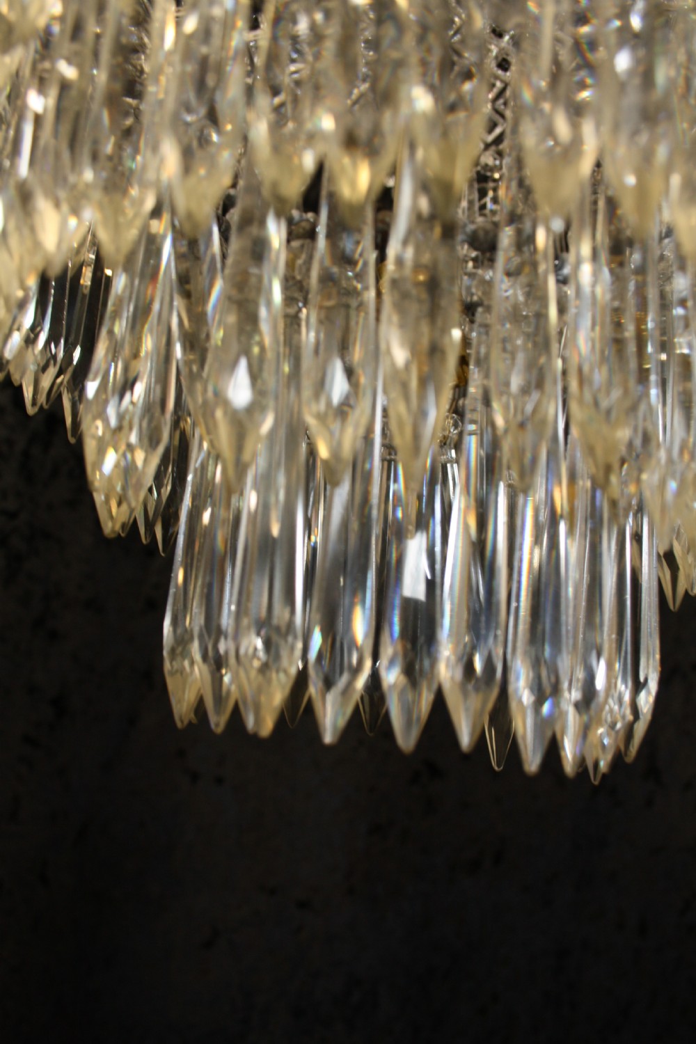 Early 20th century dome top crystal chandelier View V