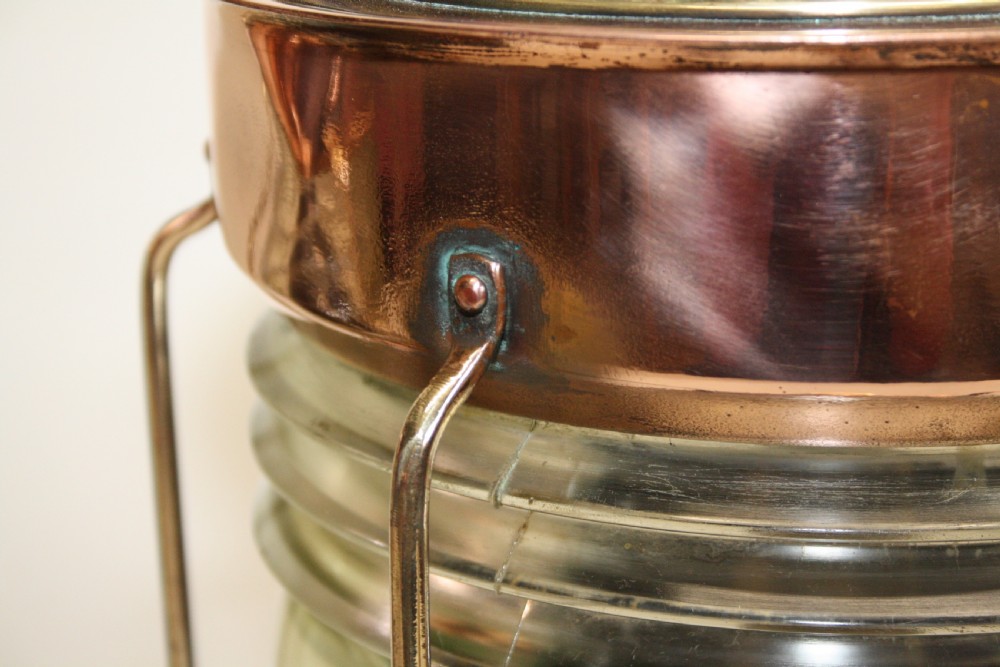Pair of copper and brass ship lanterns View VI