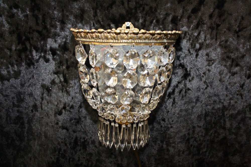 Early 20th century Pair of bag wall lights View III