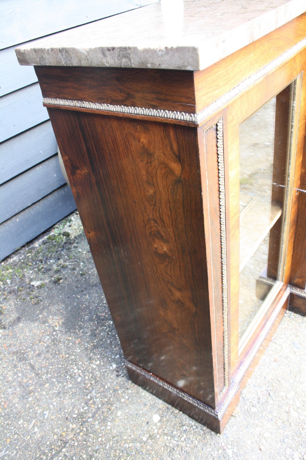 Regency rosewood breakfront bookcase View VI