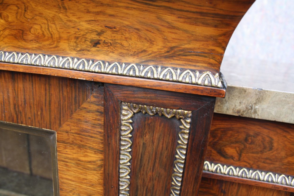 Regency rosewood breakfront bookcase View X
