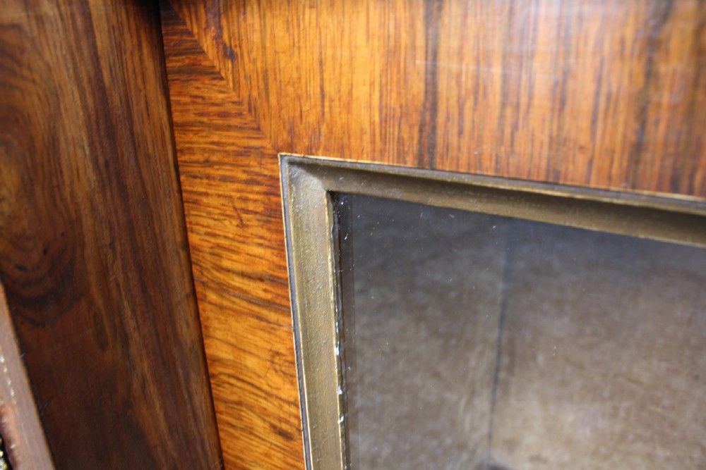 Regency rosewood breakfront bookcase View XI