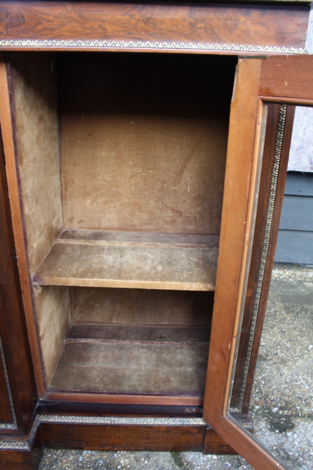 Regency rosewood breakfront bookcase View XIII