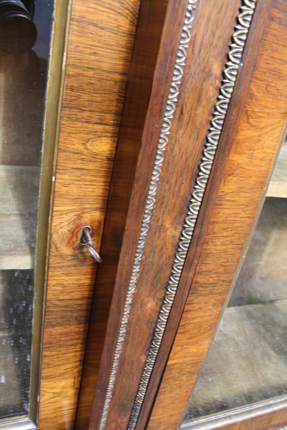 Regency rosewood breakfront bookcase View XV