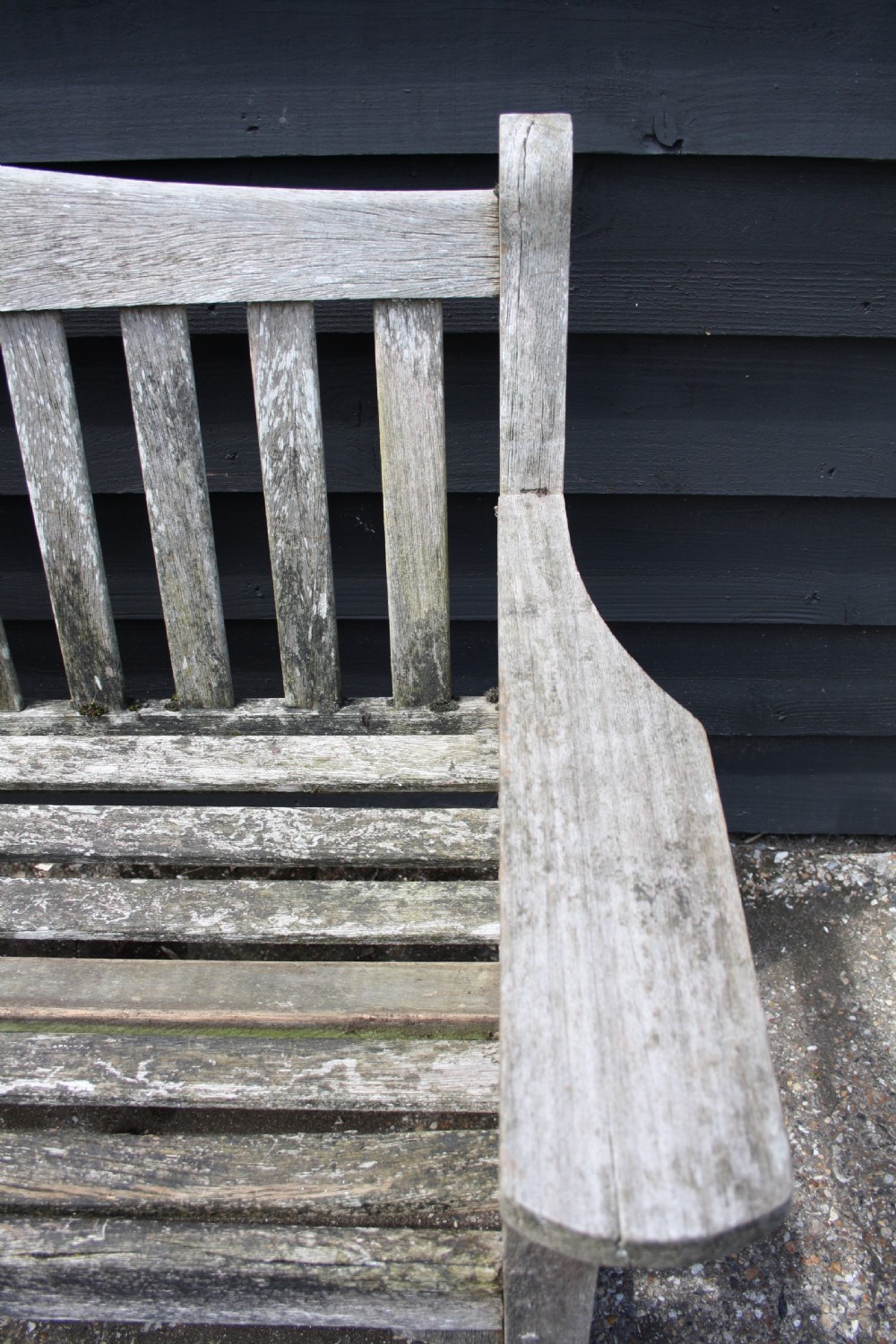 Early 20th century garden bench in teak View VI