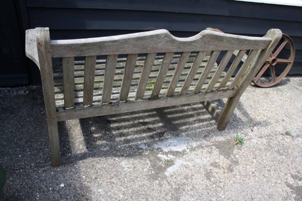 Early 20th century garden bench in teak View VIII
