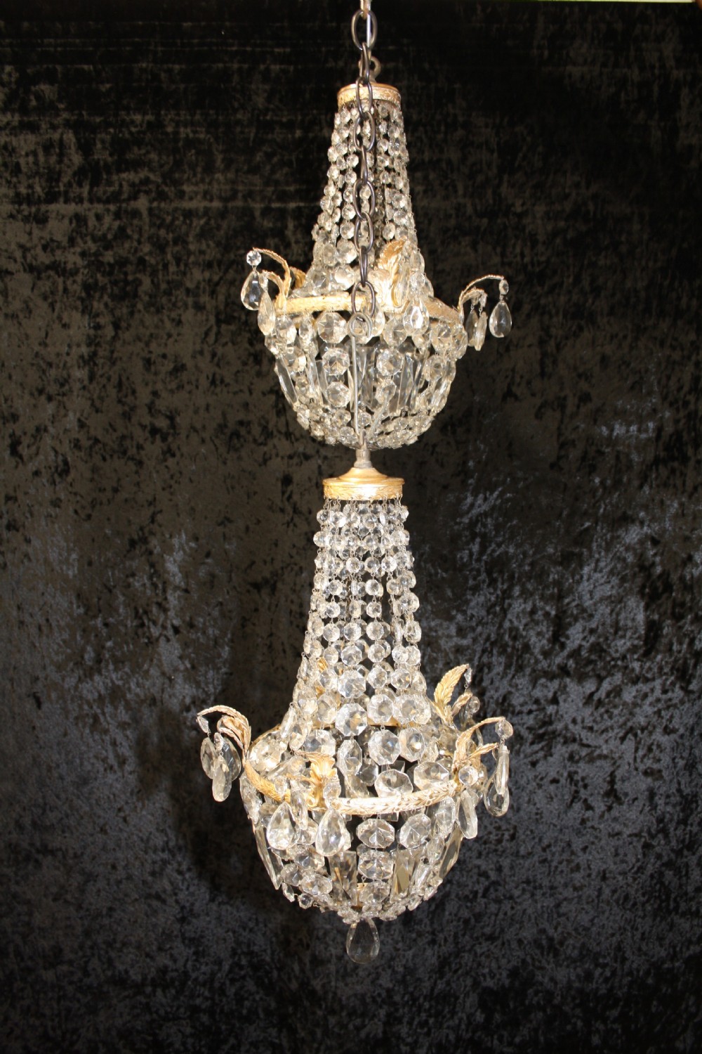 Pair of early 20th century chandeliers View II