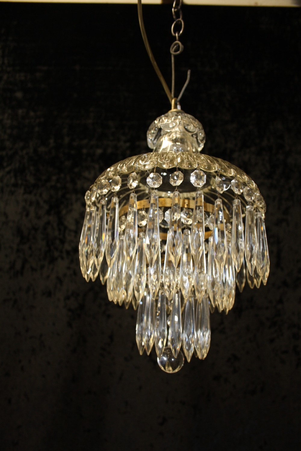 Early 20th century Dome top spike chandelier View II