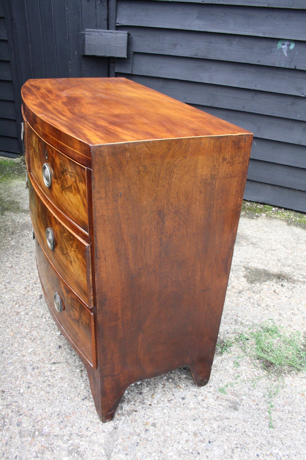 Late 19th century mahogany bow fronted chest of drawers 35