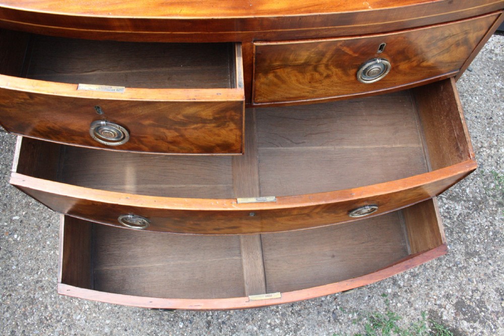 Late 19th century mahogany bow fronted chest of drawers 35