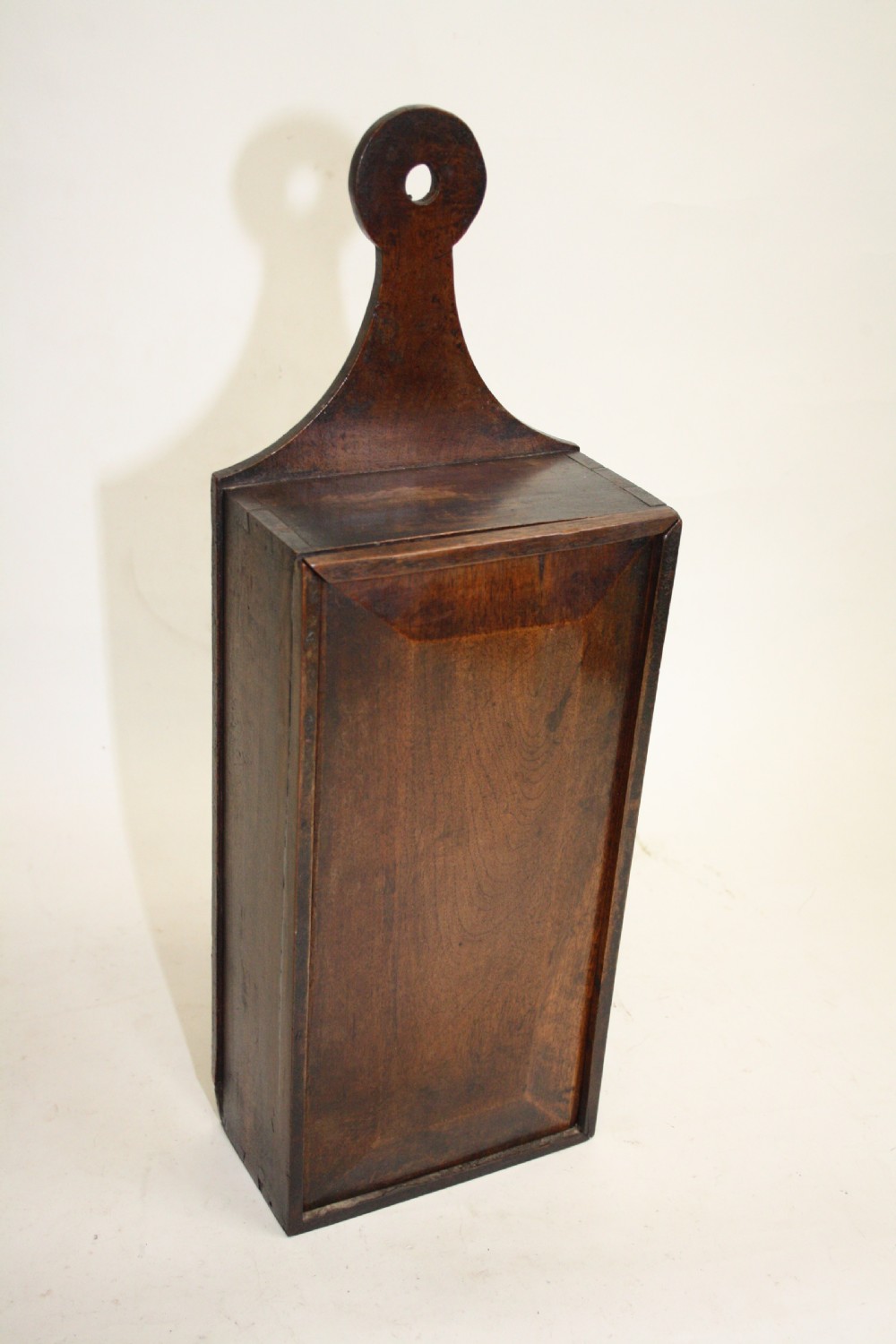 Walnut candle box. Unusually large