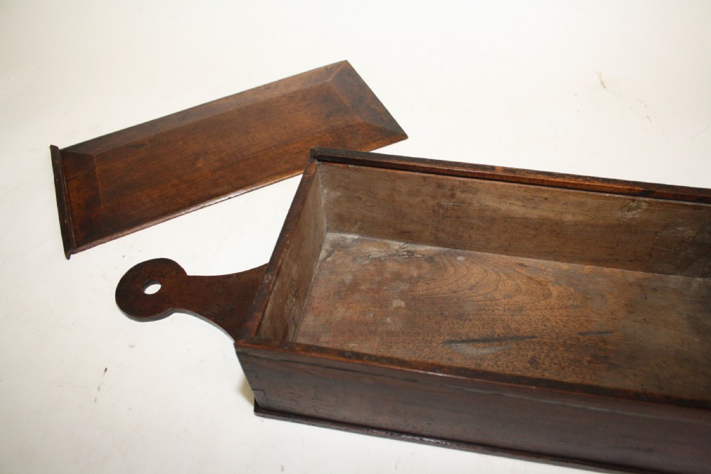 Walnut candle box. Unusually large View VIII