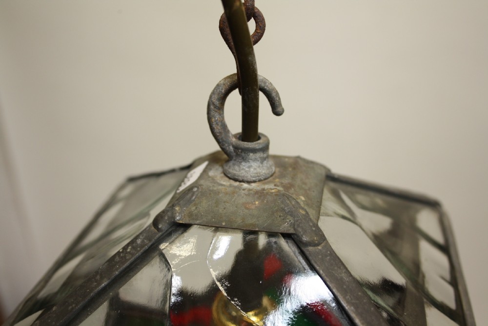 Early 20th century leaded porch light View II